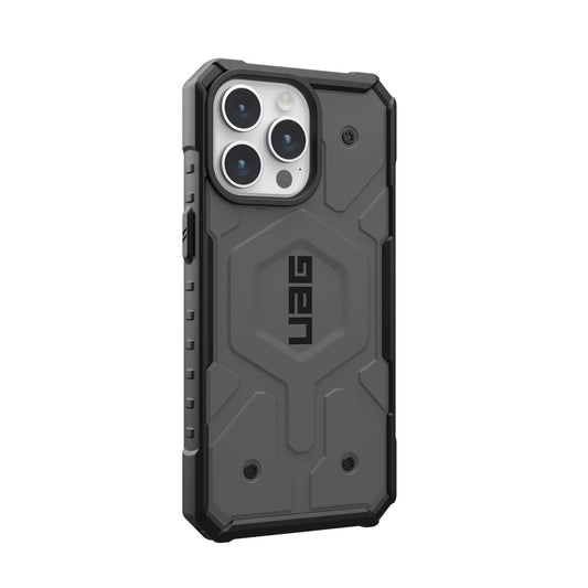 UAG Urban Armor Gear Pathfinder MagSafe Case | Apple iPhone 15 Pro Max | silber