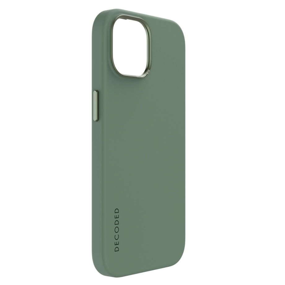 Decoded - AntiMicrobial Silicone Backcover | iPhone 15 Plus - Sage Leaf