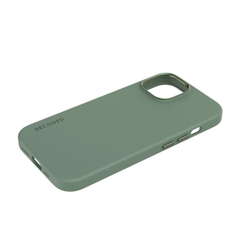 Decoded - AntiMicrobial Silicone Backcover | iPhone 15 Plus - Sage Leaf
