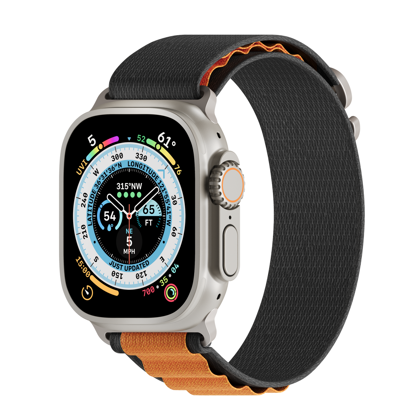 NEXT.ONE Adventure Loop für Apple Watch 42/44/45/49mm | Black-Orange