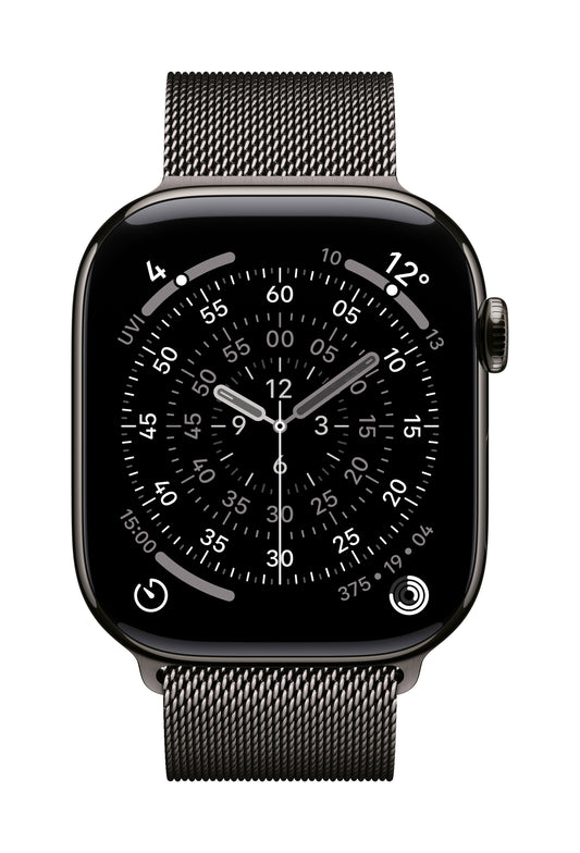 Apple Watch Series 11 GPS + Cellular 46mm Schiefer Titan Case mit Schiefer Milanaise Loop - M/L