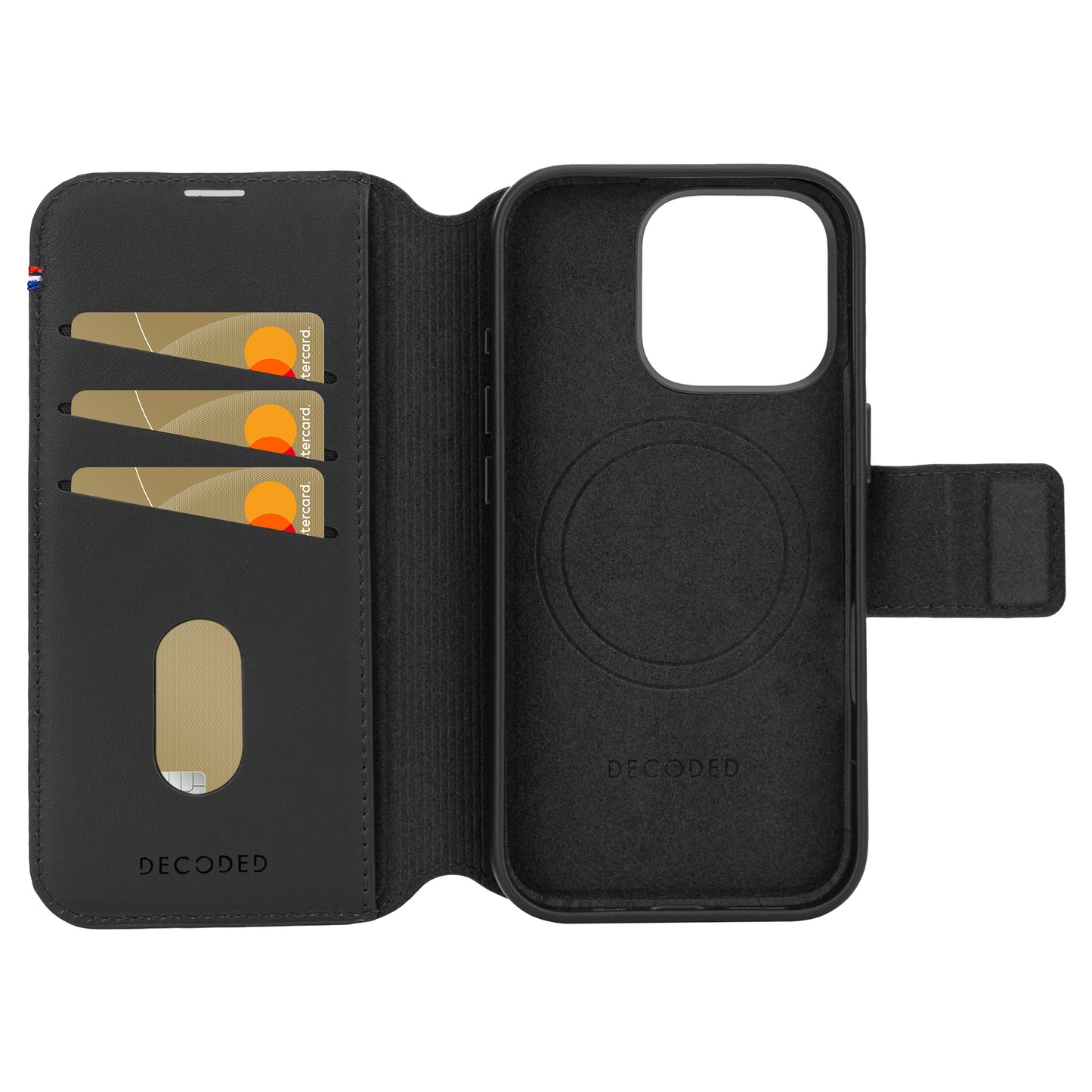 Decoded Leather Detachable Wallet iPhone 16 Pro Black