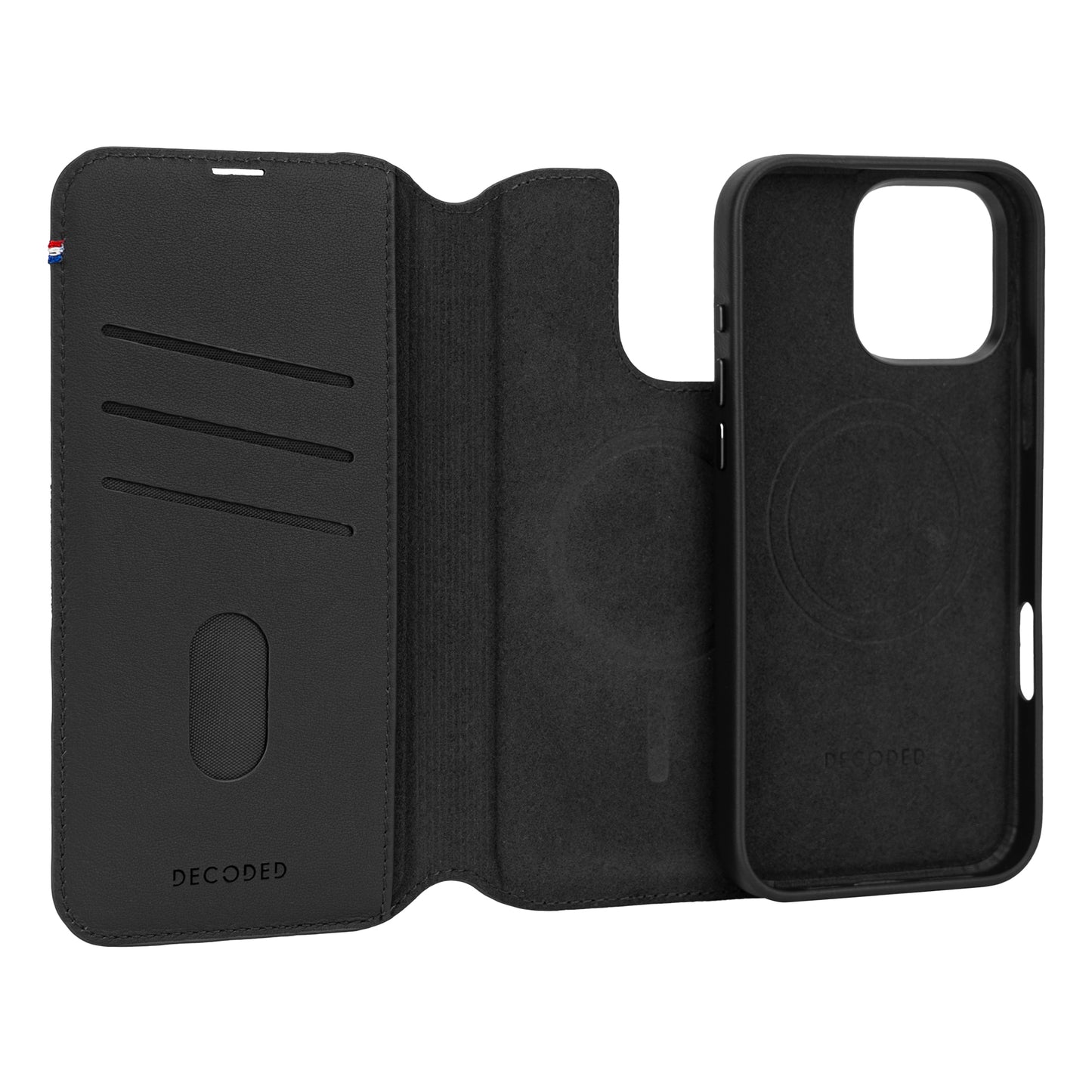 Decoded Leather Detachable Wallet iPhone 16 Pro Black