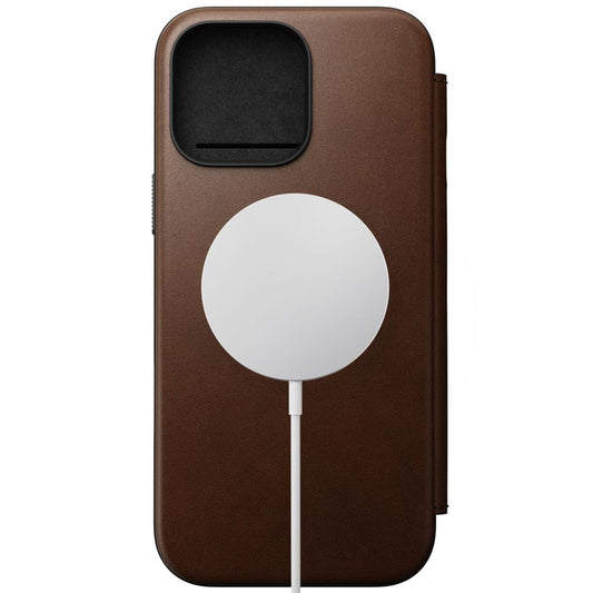 Nomad Modern Leather Folio iPhone 16 Pro Max Brown