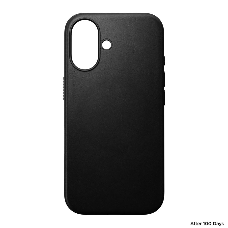 Nomad Modern Leather Case iPhone 16 Black
