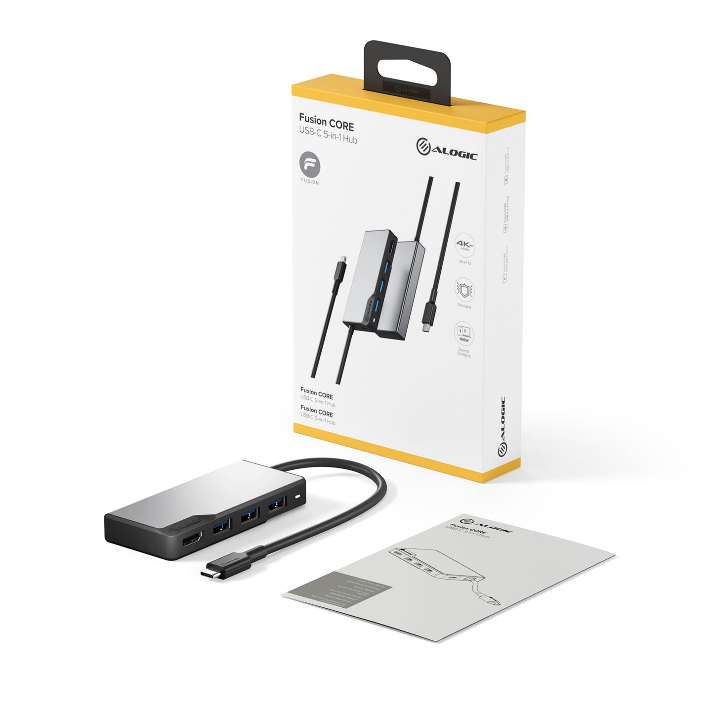 Alogic Fusion Core USB-C 5-Port Hub Space Gray