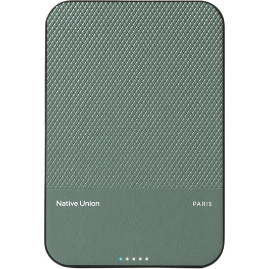 Native Union (Re)Classic Qi2 Magnetic Powerbank 5000mAh Green