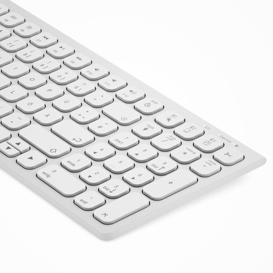 Alogic Echelon Compact USB-C Bluetooth Keyboard German White