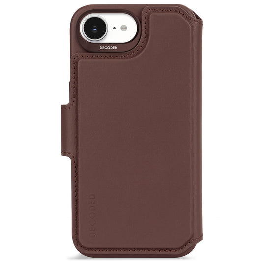 Decoded Leather Detachable Wallet iP 16e Chocolate Brown