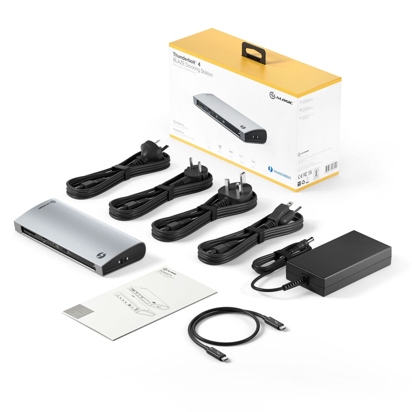 Alogic Blaze Thunderbolt 4 Dual 4K Docking Station Space Gray