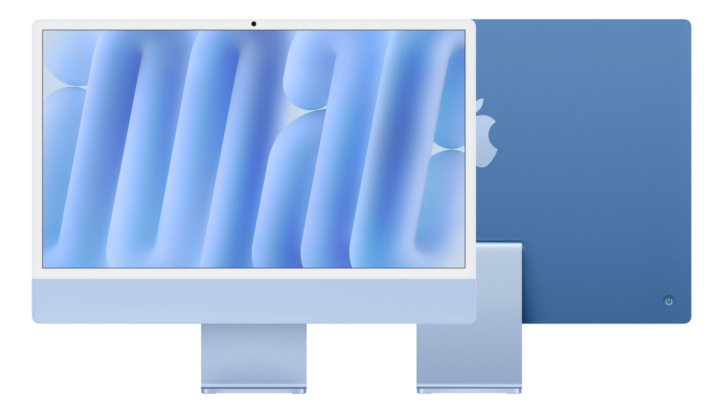 iMac 24" mit 4.5K Retina Display, M4 Chip 10-Core CPU und 10-Core GPU, 16GB, 512GB SSD, blau