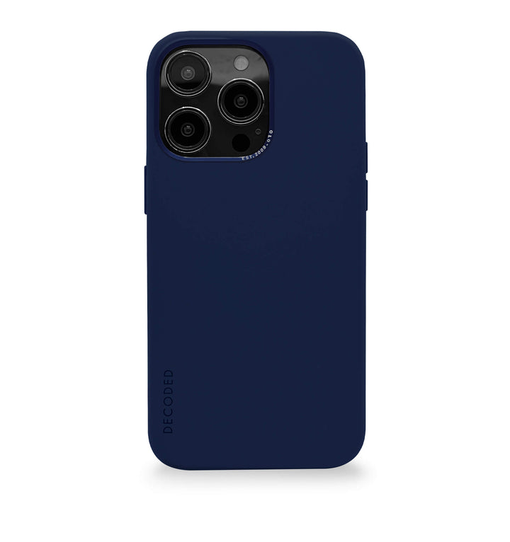 Decoded - AntiMicrobial Silicone Backcover | iPhone 14 Pro Max (6.7 inch) - Navy Peony