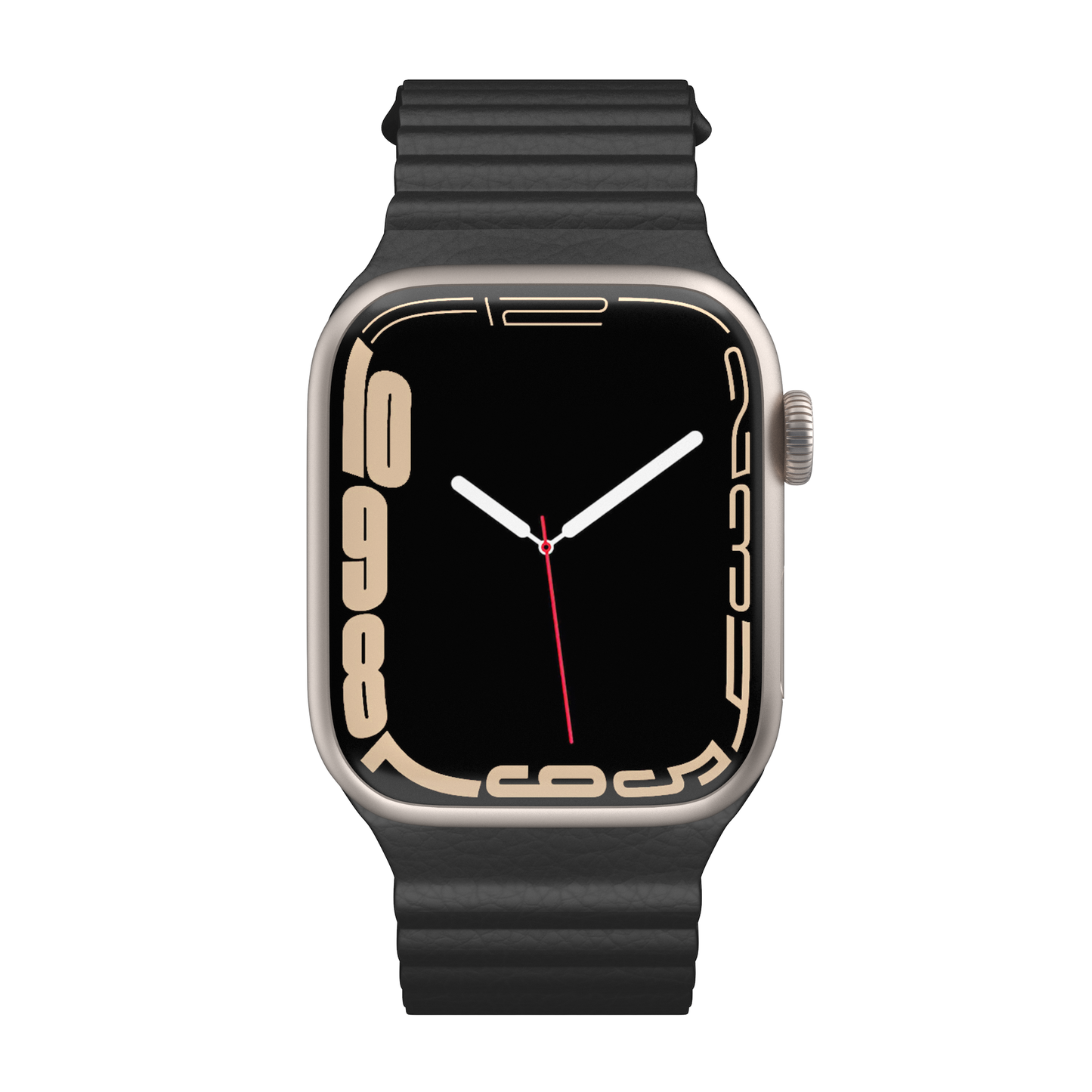 NEXT.ONE Magnetic leather loop for Apple Watch 1/2/3/4/5/6/7/8/Ultra 42/44/49mm black