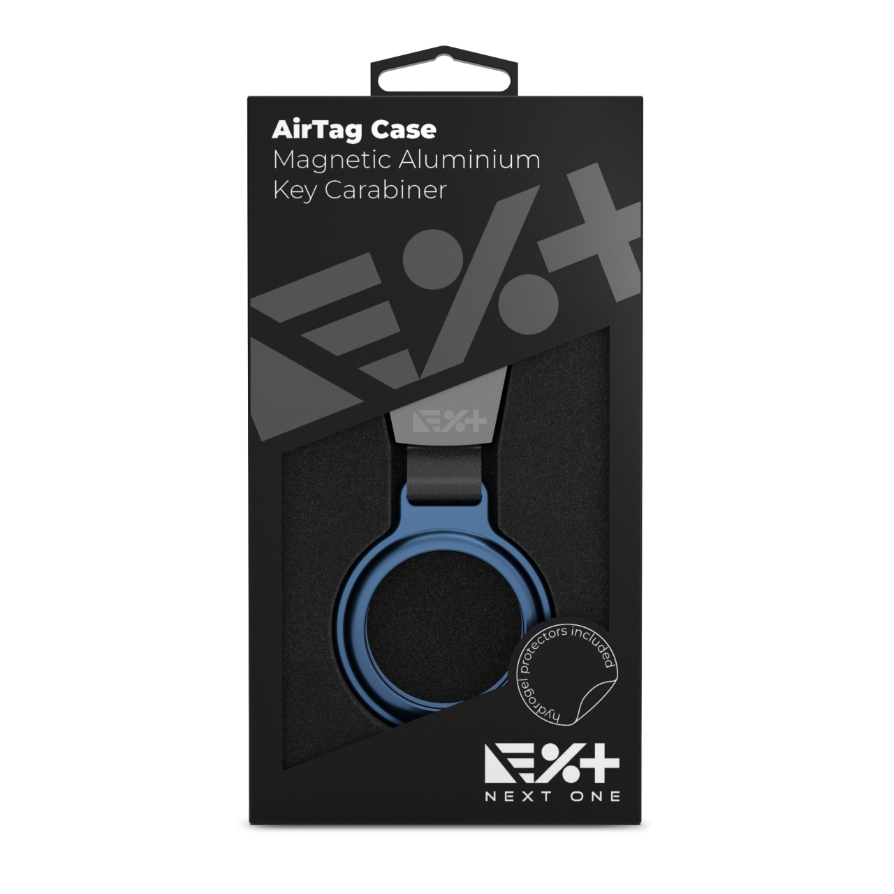 NEXT.ONE Aluminium AirTag Anhänger mit Karabiner - Blau