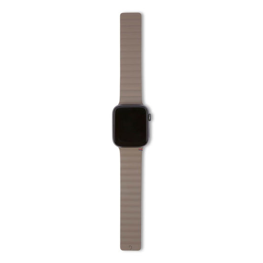 Decoded - Silicone Magnetic Traction Strap | Für Apple Watch 41/40/38mm | Dark Taupe