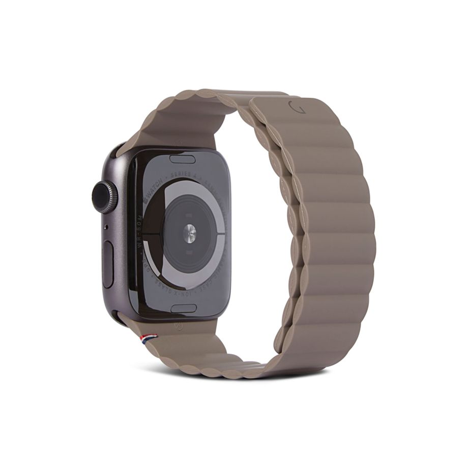 Decoded - Silicone Magnetic Traction Strap | Für Apple Watch 41/40/38mm | Dark Taupe