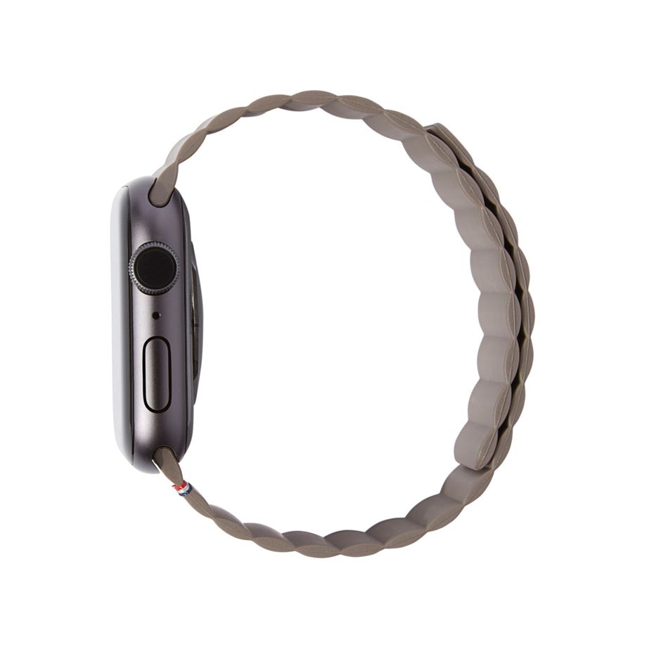 Decoded - Silicone Magnetic Traction Strap | Für Apple Watch 41/40/38mm | Dark Taupe
