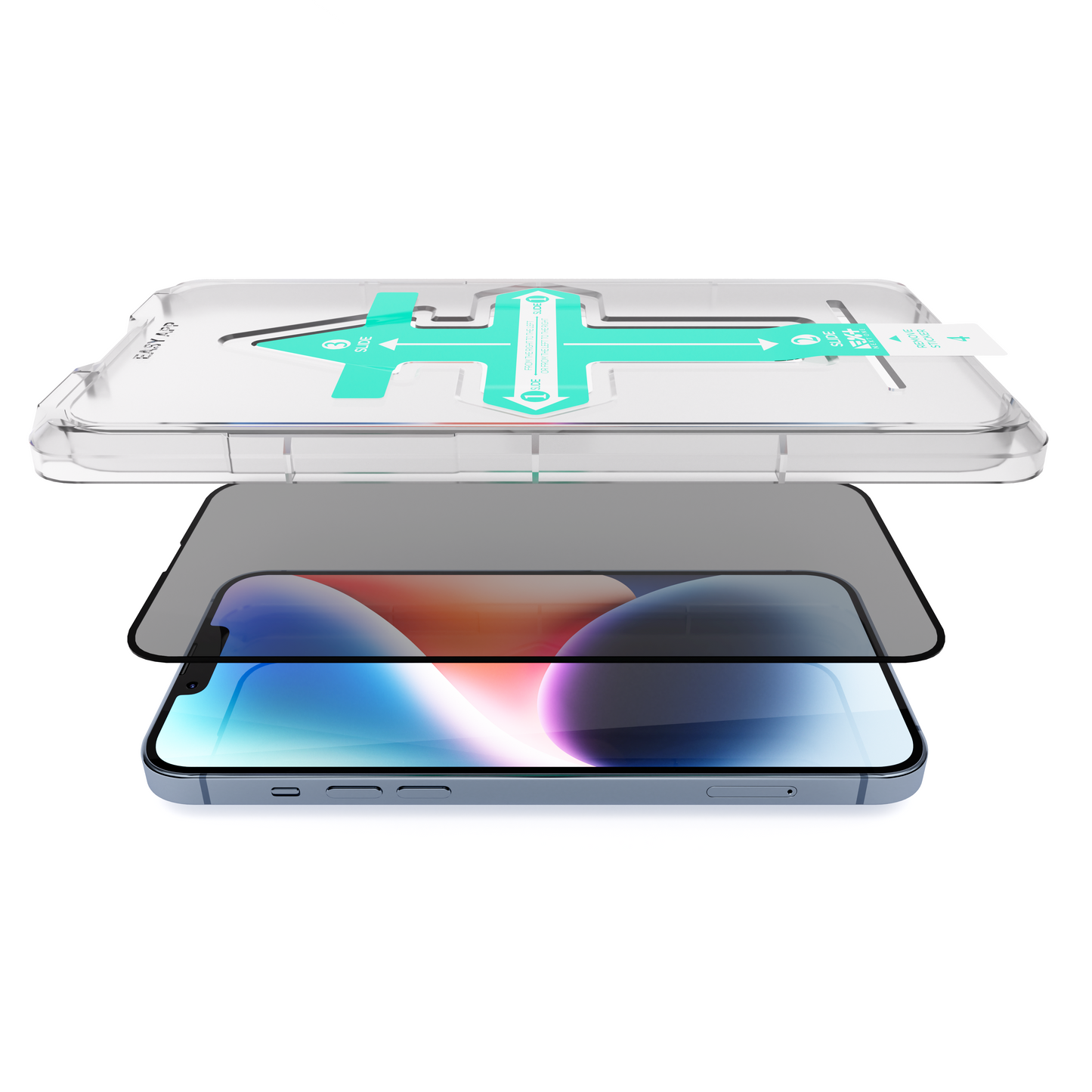 NEXT.ONE iPhone Privacy Schutzglas mit Anbringhilfe - iPhone 14