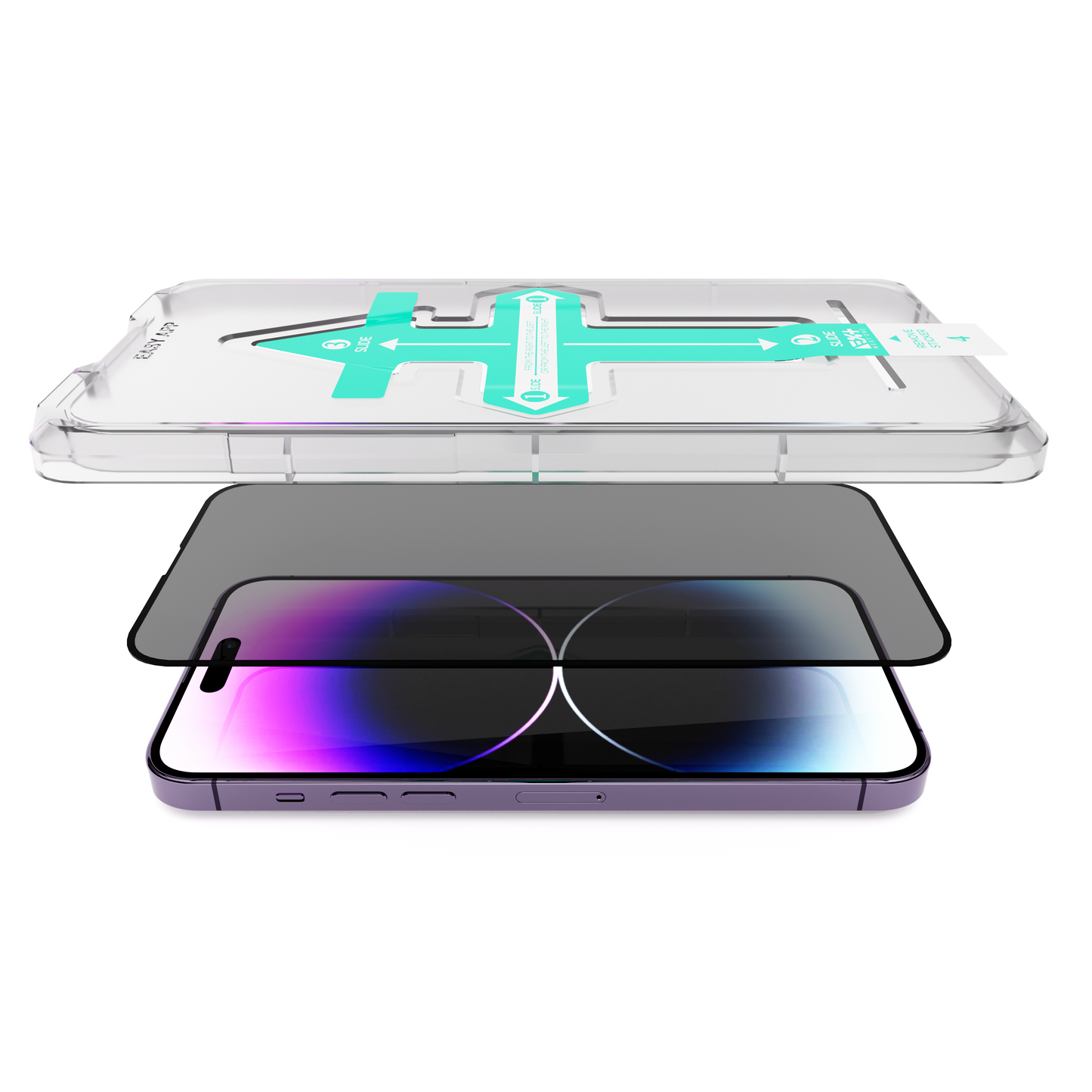 NEXT.ONE iPhone Privacy Schutzglas mit Anbringhilfe - iPhone 14 Pro Max