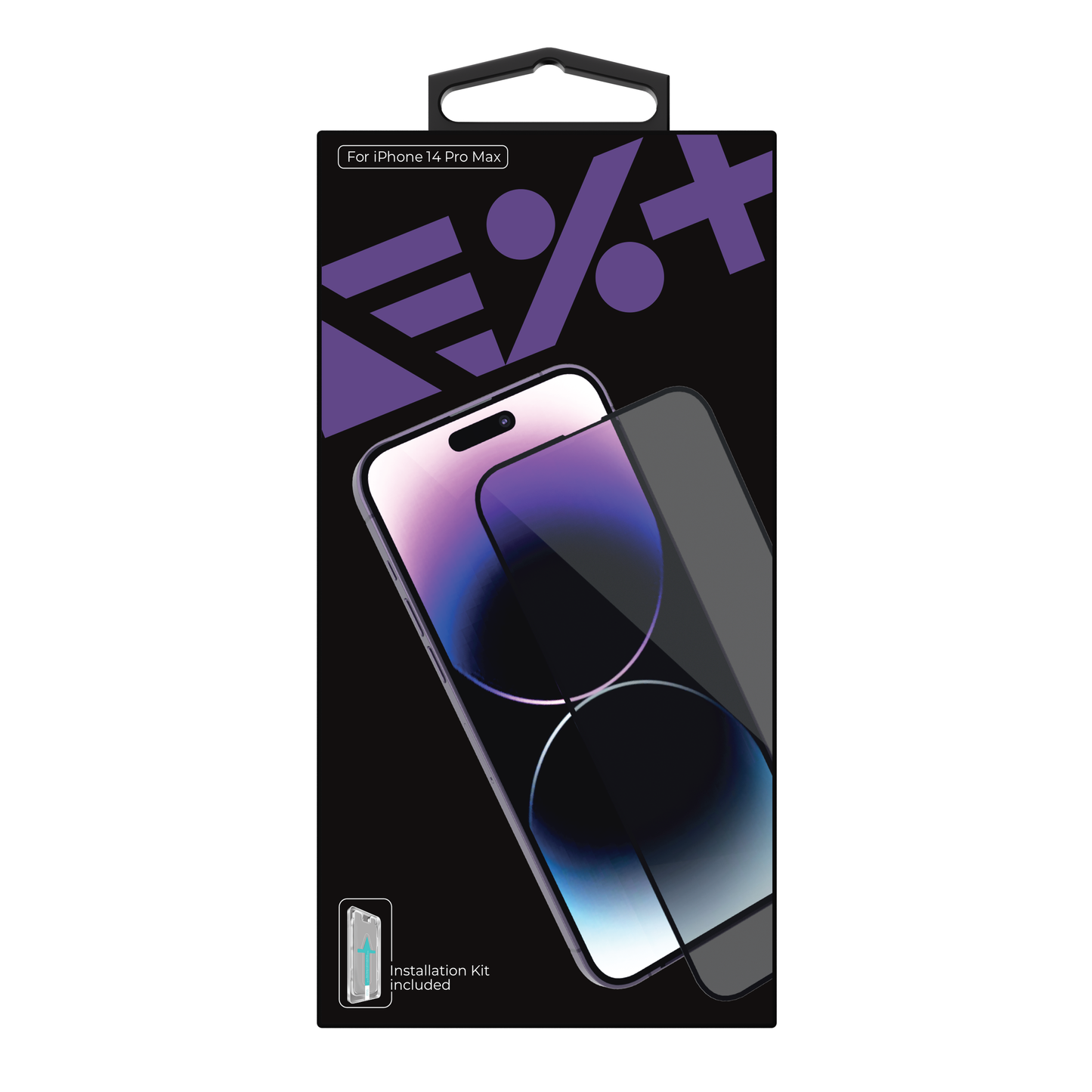 NEXT.ONE iPhone Privacy Schutzglas mit Anbringhilfe - iPhone 14 Pro Max