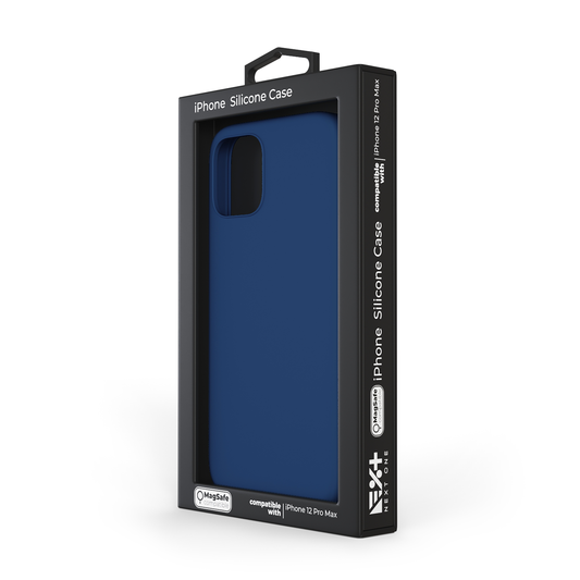 NEXT.ONE Silicone case MagSafe blue for iPhone 12 Pro Max
