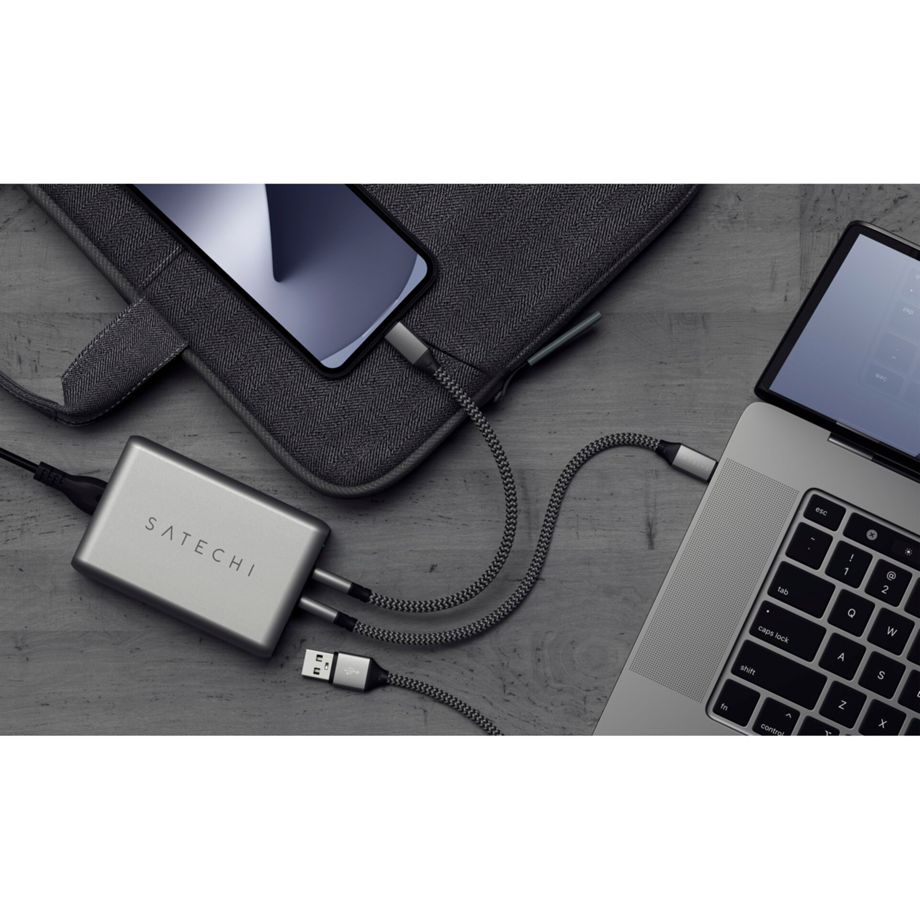Satechi 100W Type-C PD GaN Compact Charger Space Gray