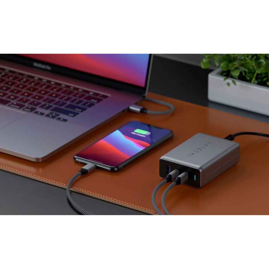Satechi 100W Type-C PD GaN Compact Charger Space Gray