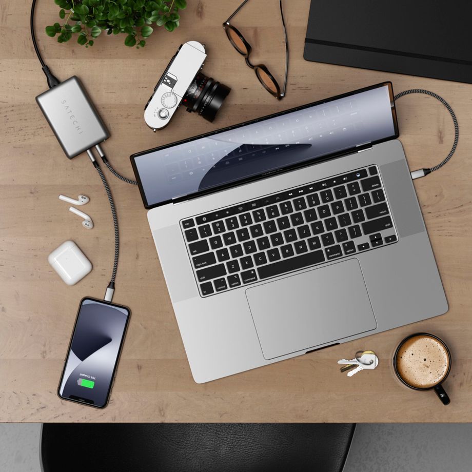 Satechi 100W Type-C PD GaN Compact Charger Space Gray
