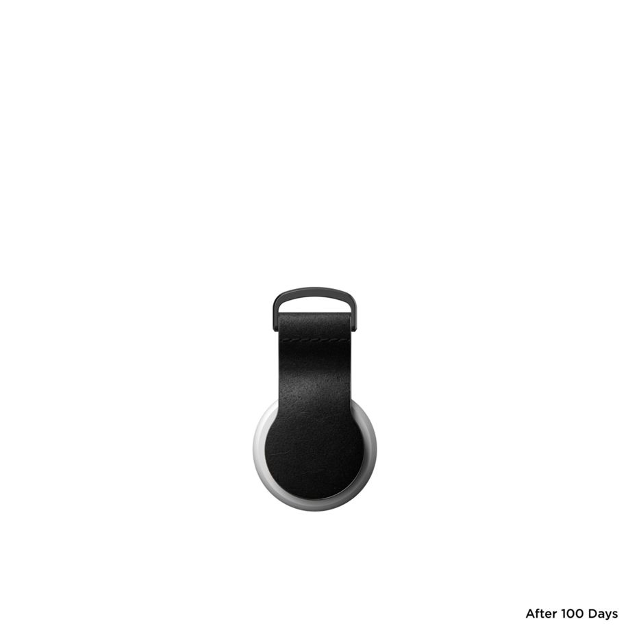 Nomad Airtag Leather Loop 90 degrees Black