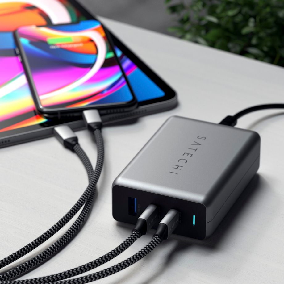 Satechi 100W Type-C PD GaN Compact Charger Space Gray
