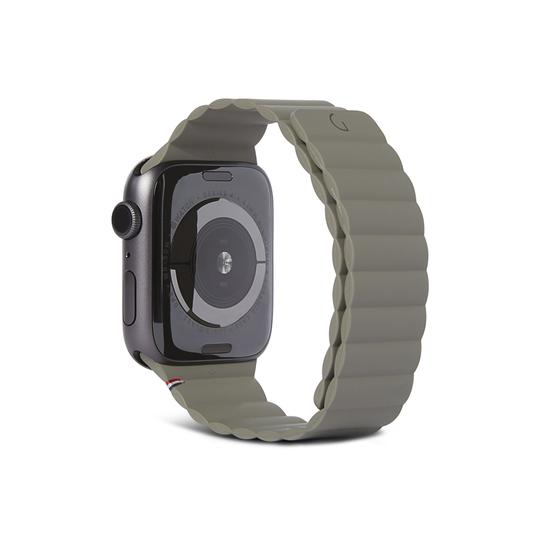 Decoded - Silicone Magnetic Traction Strap | Für Apple Watch 41/40/38mm | Olive