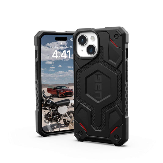 UAG Urban Armor Gear Monarch Pro MagSafe Case | Apple iPhone 15 | kevlar schwarz