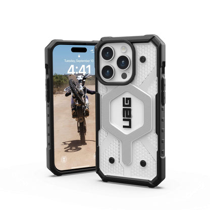 UAG Urban Armor Gear Pathfinder MagSafe Case | Apple iPhone 15 Pro | ice (transparent)