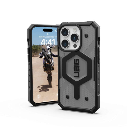 UAG Urban Armor Gear Pathfinder MagSafe Case | Apple iPhone 15 Pro | ash (grau transparent)