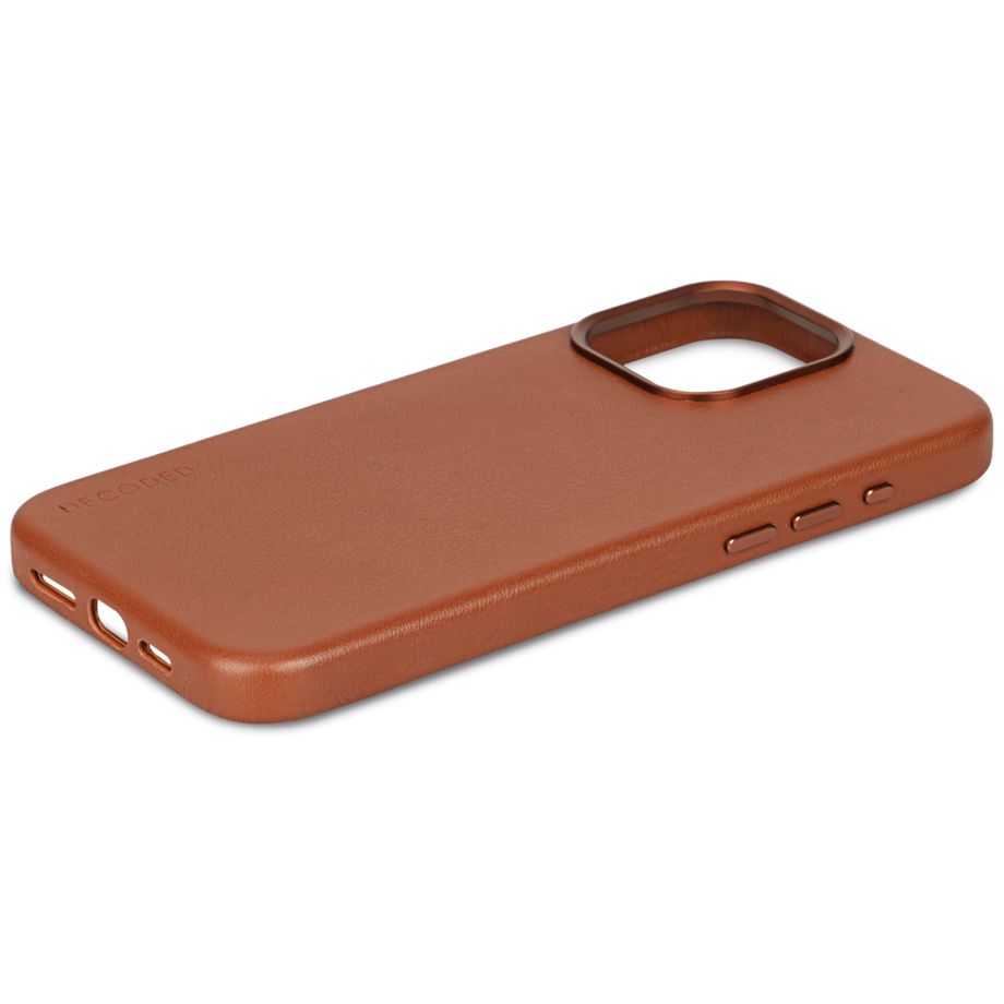 Decoded Leather Backcover for iPhone 15 Pro Tan