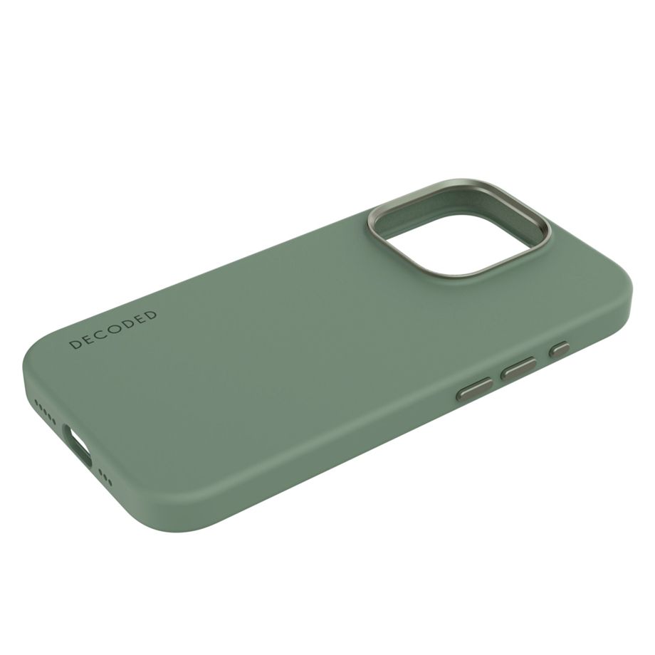 Decoded - AntiMicrobial Silicone Backcover | iPhone 15 Pro - Sage Leaf