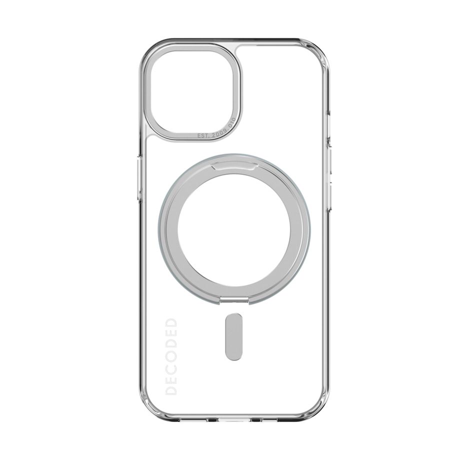 Decoded Recycled Plastic Loop Stand Backcover iPhone 15 Transparant