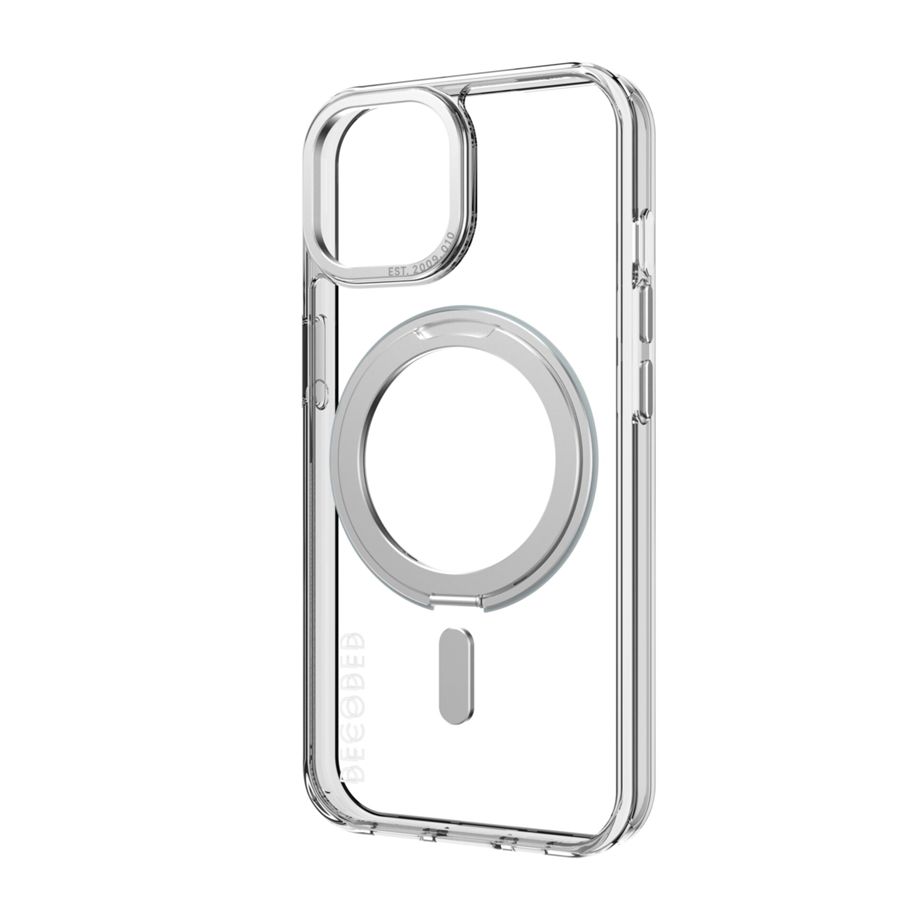 Decoded Recycled Plastic Loop Stand Backcover iPhone 15 Transparant