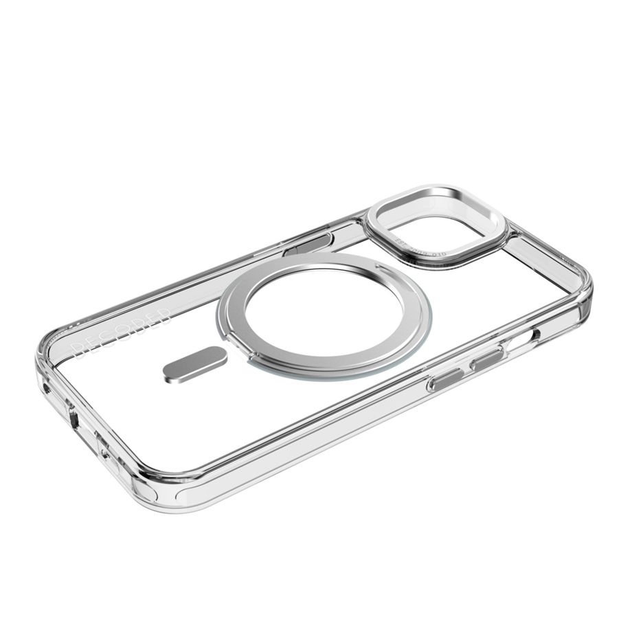 Decoded Recycled Plastic Loop Stand Backcover iPhone 15 Transparant