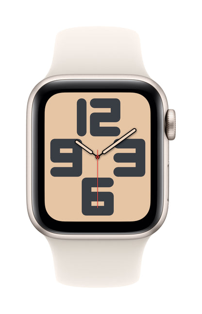 Apple Watch SE GPS + Cellular 40mm Starlight Aluminium Case with Starlight Sport Band - S/M