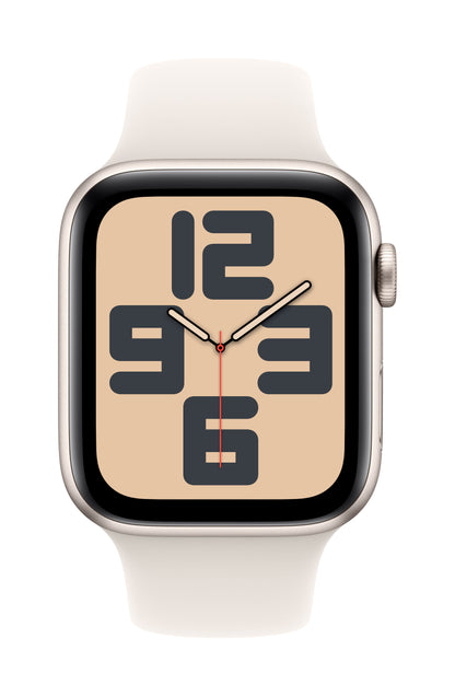 Apple Watch SE GPS + Cellular 44mm Starlight Aluminium Case with Starlight Sport Band - S/M