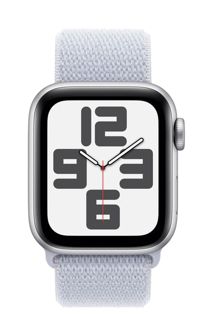 Apple Watch SE GPS 40mm Silver Aluminium Case with Blue Cloud Sport Loop