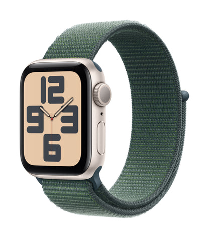 Apple Watch SE GPS 40mm Starlight Aluminium Case with Lake Green Sport Loop