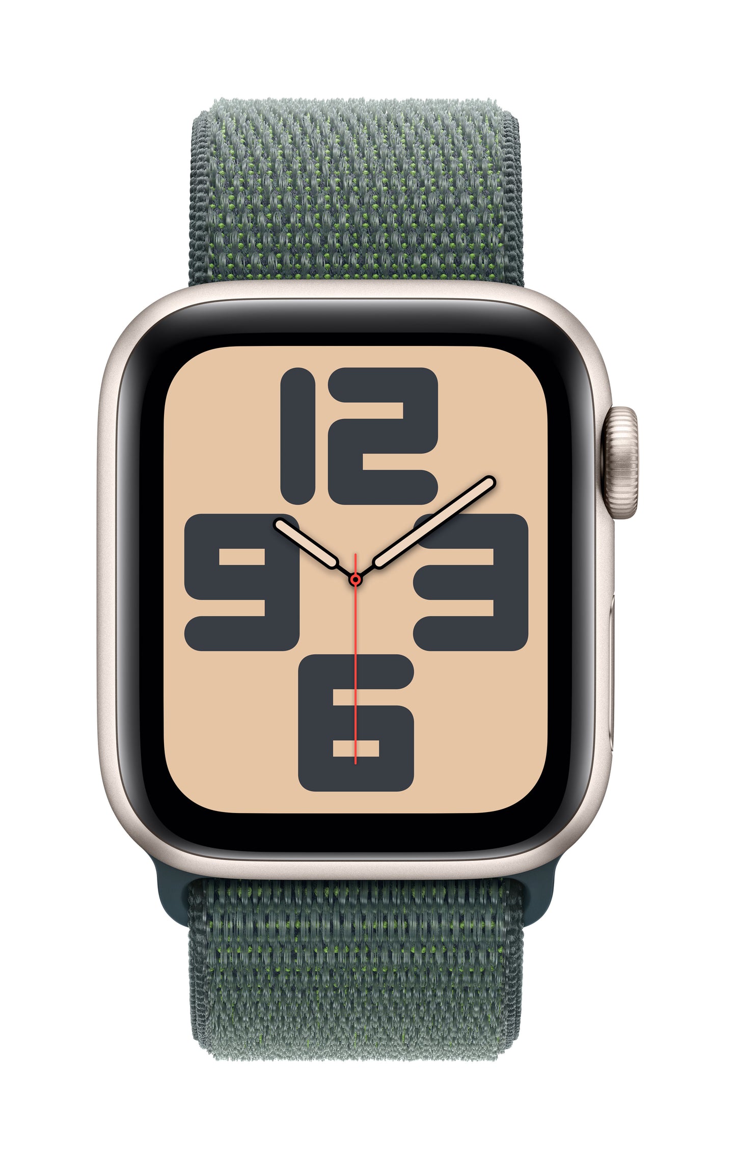 Apple Watch SE GPS 40mm Starlight Aluminium Case with Lake Green Sport Loop
