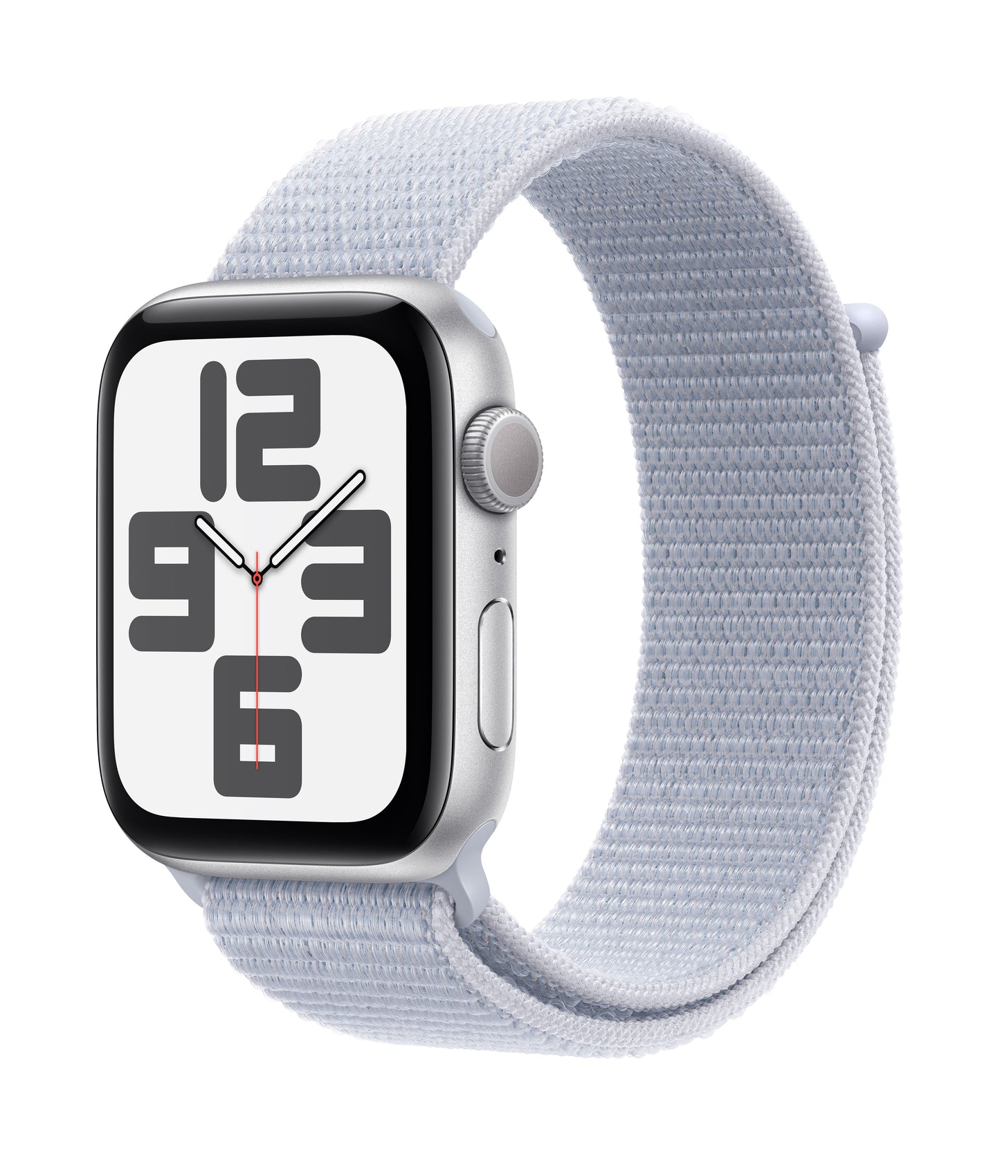 Apple Watch SE GPS 44mm Silver Aluminium Case with Blue Cloud Sport Loop