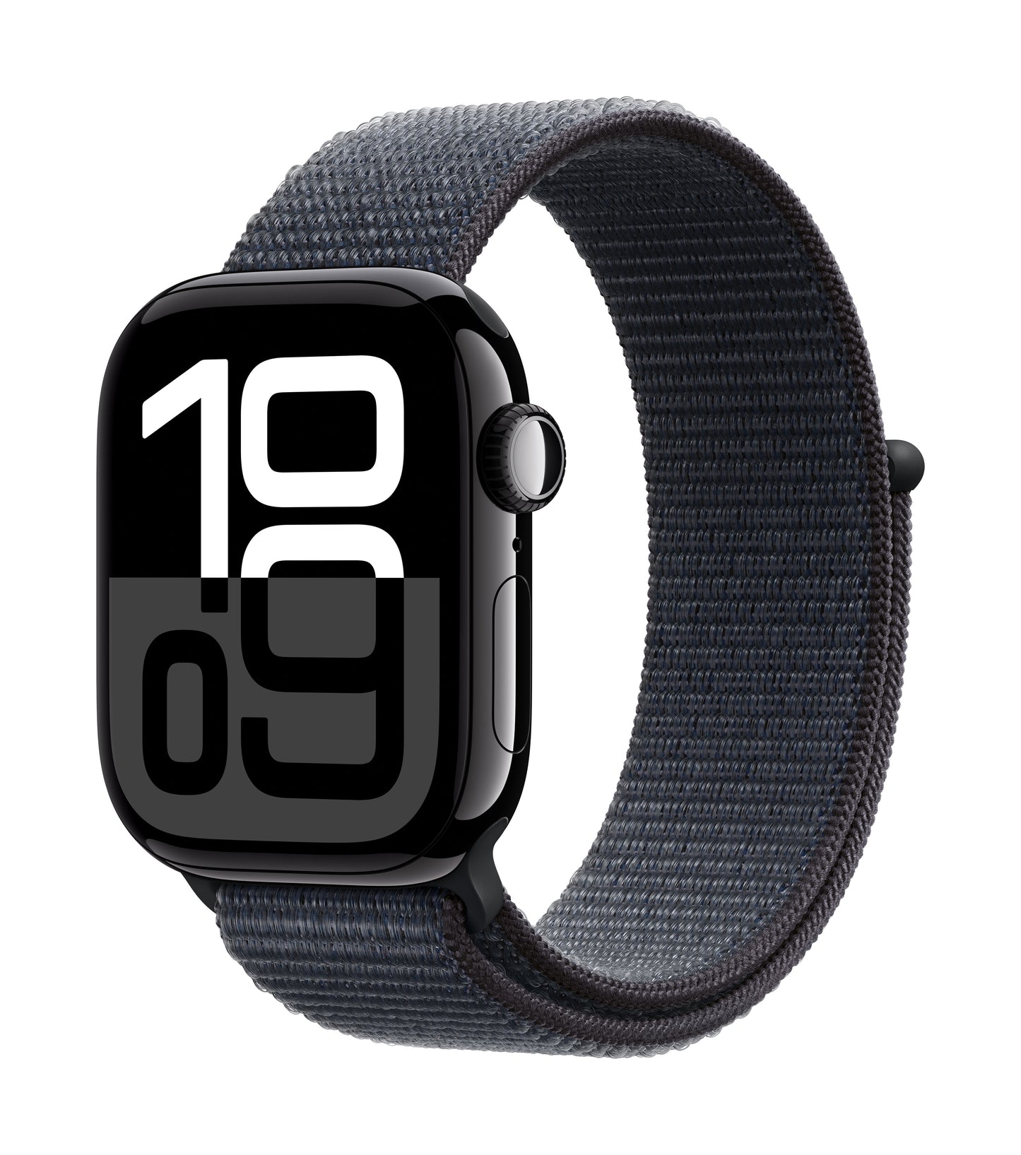 Apple Watch Series 10 GPS + Cellular 42mm Jet Black Aluminium Case with Ink Sport Loop