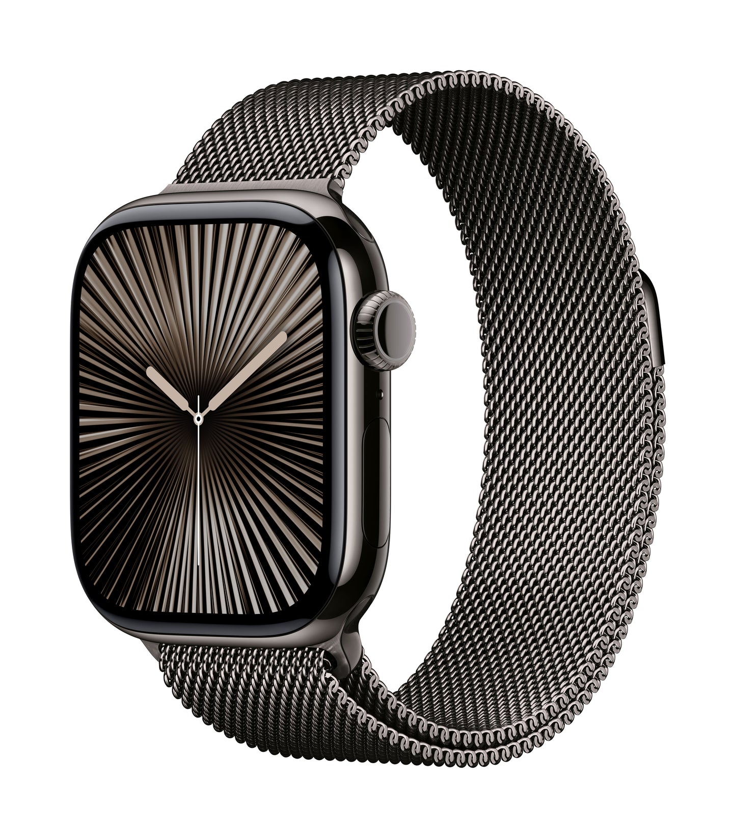 Apple Watch Series 10 GPS + Cellular 42mm Slate Titanium Case with Slate Milanese Loop