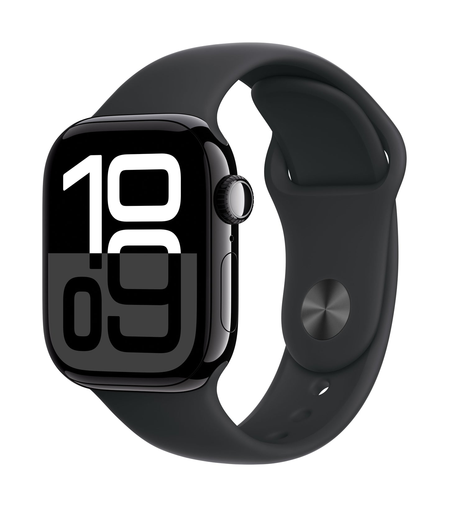 Apple Watch Series 10 GPS 46mm Jet Black Aluminium Case with Black Sport Band - M/L