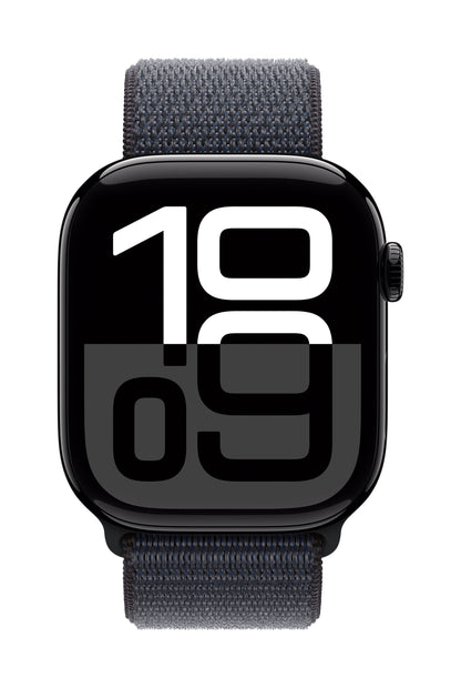 Apple Watch Series 10 GPS 46mm Jet Black Aluminium Case with Ink Sport Loop