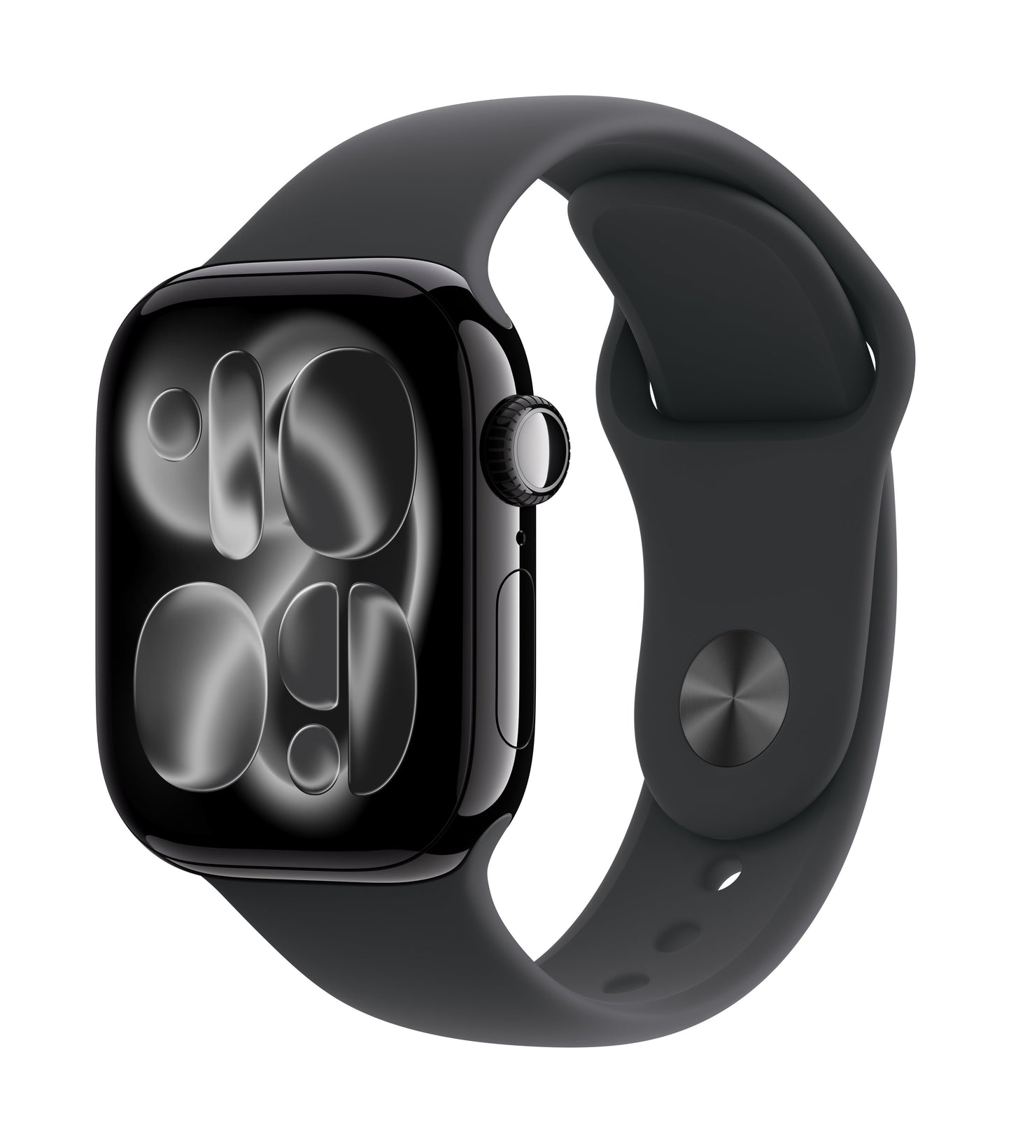 Apple Watch Series 11 GPS 46mm Jet Black Aluminium Case mit Schwarzem Sportarmband - S/M